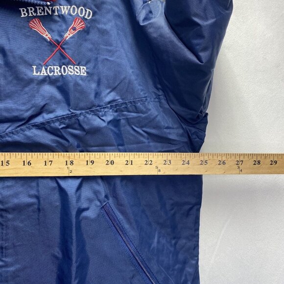 Wave One Windbreaker Rain Jacket Full Front Zipper Men Medium Blue Zip Pockets - Picture 7 of 16